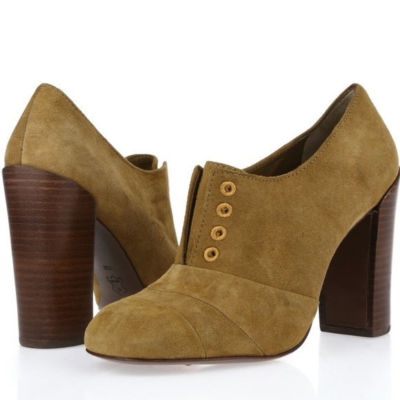 Tory Burch Suede Leather Ankle Boots 7 - Picture 1 of 11